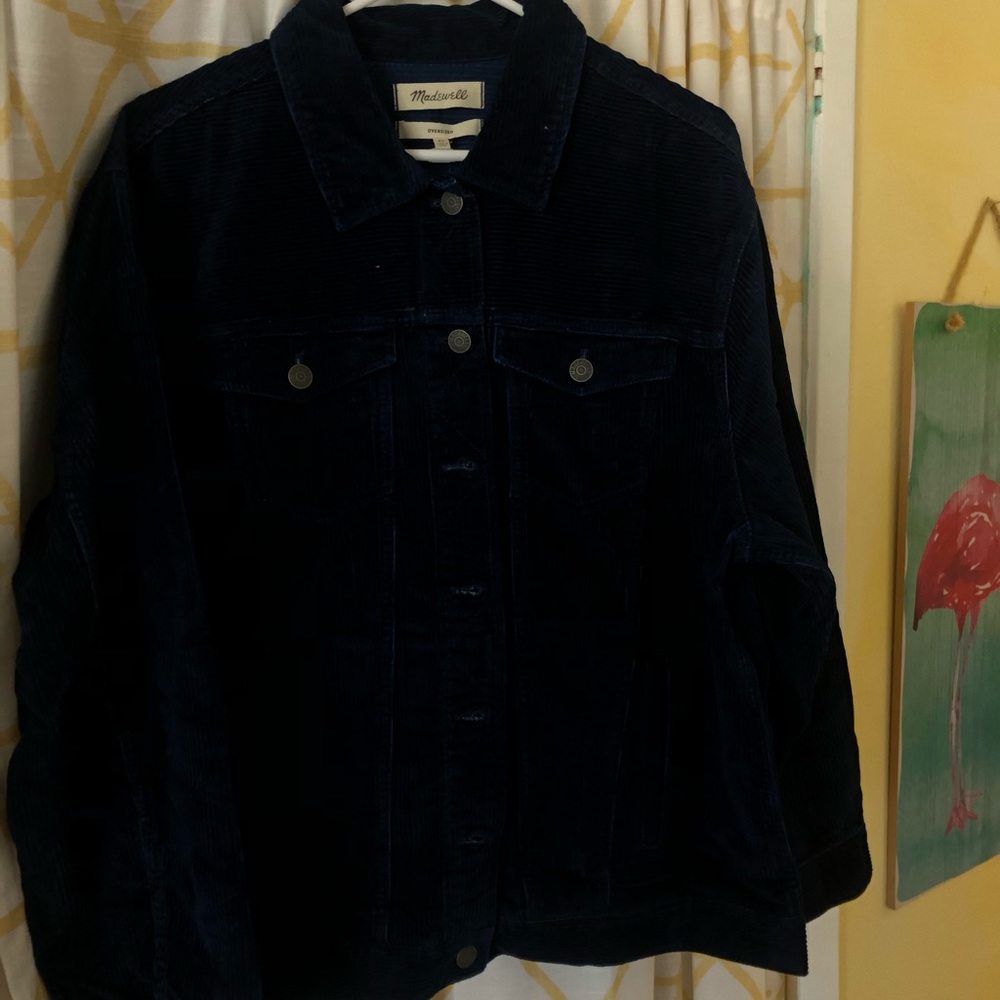 Dark Blue Corduroy Madewell Jacket